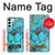 W2685 Aqua Turquoise Gemstone Graphic Printed Hard Case and Leather Flip Case For Samsung Galaxy S23 Plus