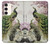 W2773 Peacock Chinese Brush Painting Hard Case and Leather Flip Case For Samsung Galaxy S23 Plus