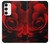 W2898 Red Rose Hard Case and Leather Flip Case For Samsung Galaxy S23 Plus