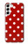 W2951 Red Polka Dots Hard Case and Leather Flip Case For Samsung Galaxy S23 Plus