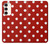 W2951 Red Polka Dots Hard Case and Leather Flip Case For Samsung Galaxy S23 Plus