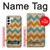 W3033 Vintage Wood Chevron Graphic Printed Hard Case and Leather Flip Case For Samsung Galaxy S23 Plus