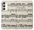 W3082 Music Sheet Hard Case and Leather Flip Case For Samsung Galaxy S23 Plus