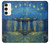 W3336 Van Gogh Starry Night Over the Rhone Hard Case and Leather Flip Case For Samsung Galaxy S23 Plus