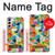 W3391 Abstract Art Mosaic Tiles Graphic Hard Case and Leather Flip Case For Samsung Galaxy S23 Plus