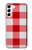 W3535 Red Gingham Hard Case and Leather Flip Case For Samsung Galaxy S23 Plus