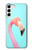 W3708 Pink Flamingo Hard Case and Leather Flip Case For Samsung Galaxy S23 Plus