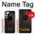 W3834 Old Woods Black Guitar Hard Case and Leather Flip Case For Samsung Galaxy S23 Plus