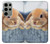 W0242 Cute Rabbit Hard Case and Leather Flip Case For Samsung Galaxy S23 Ultra