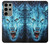 W0752 Blue Fire Grim Wolf Hard Case and Leather Flip Case For Samsung Galaxy S23 Ultra