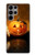 W1083 Pumpkin Spider Candles Halloween Hard Case and Leather Flip Case For Samsung Galaxy S23 Ultra