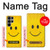 W1146 Yellow Sun Smile Hard Case and Leather Flip Case For Samsung Galaxy S23 Ultra