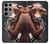 W1271 Crazy Cow Hard Case and Leather Flip Case For Samsung Galaxy S23 Ultra