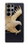 W1383 Paper Sculpture Eagle Hard Case and Leather Flip Case For Samsung Galaxy S23 Ultra