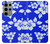 W2244 Hawaiian Hibiscus Blue Pattern Hard Case and Leather Flip Case For Samsung Galaxy S23 Ultra