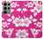 W2246 Hawaiian Hibiscus Pink Pattern Hard Case and Leather Flip Case For Samsung Galaxy S23 Ultra