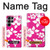 W2246 Hawaiian Hibiscus Pink Pattern Hard Case and Leather Flip Case For Samsung Galaxy S23 Ultra