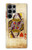 W2833 Poker Card Queen Hearts Hard Case and Leather Flip Case For Samsung Galaxy S23 Ultra