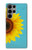 W3039 Vintage Sunflower Blue Hard Case and Leather Flip Case For Samsung Galaxy S23 Ultra