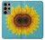 W3039 Vintage Sunflower Blue Hard Case and Leather Flip Case For Samsung Galaxy S23 Ultra