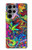 W3255 Colorful Art Pattern Hard Case and Leather Flip Case For Samsung Galaxy S23 Ultra