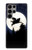 W3289 Flying Pig Full Moon Night Hard Case and Leather Flip Case For Samsung Galaxy S23 Ultra