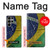 W3297 Brazil Flag Vintage Football Graphic Hard Case and Leather Flip Case For Samsung Galaxy S23 Ultra