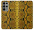 W3365 Yellow Python Skin Graphic Print Hard Case and Leather Flip Case For Samsung Galaxy S23 Ultra