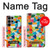 W3391 Abstract Art Mosaic Tiles Graphic Hard Case and Leather Flip Case For Samsung Galaxy S23 Ultra