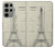 W3474 Eiffel Architectural Drawing Hard Case and Leather Flip Case For Samsung Galaxy S23 Ultra