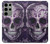 W3582 Purple Sugar Skull Hard Case and Leather Flip Case For Samsung Galaxy S23 Ultra