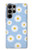 W3681 Daisy Flowers Pattern Hard Case and Leather Flip Case For Samsung Galaxy S23 Ultra