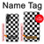 W1611 Black and White Check Chess Board Hard Case and Leather Flip Case For Samsung Galaxy A14 5G