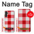 W3535 Red Gingham Hard Case and Leather Flip Case For Samsung Galaxy A14 5G