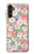 W3688 Floral Flower Art Pattern Hard Case and Leather Flip Case For Samsung Galaxy A14 5G