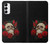 W3753 Dark Gothic Goth Skull Roses Hard Case and Leather Flip Case For Samsung Galaxy A14 5G