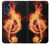 W0493 Music Note Burn Hard Case and Leather Flip Case For Motorola Moto G 5G (2023)