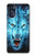 W0752 Blue Fire Grim Wolf Hard Case and Leather Flip Case For Motorola Moto G 5G (2023)