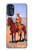 W0772 Cowboy Western Hard Case and Leather Flip Case For Motorola Moto G 5G (2023)