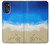 W0912 Relax Beach Hard Case and Leather Flip Case For Motorola Moto G 5G (2023)