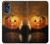 W1083 Pumpkin Spider Candles Halloween Hard Case and Leather Flip Case For Motorola Moto G 5G (2023)