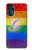 W2899 Rainbow LGBT Gay Pride Flag Hard Case and Leather Flip Case For Motorola Moto G 5G (2023)