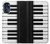 W3078 Black and White Piano Keyboard Hard Case and Leather Flip Case For Motorola Moto G 5G (2023)