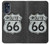 W3207 Route 66 Sign Hard Case and Leather Flip Case For Motorola Moto G 5G (2023)