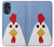 W3254 Chicken Cartoon Hard Case and Leather Flip Case For Motorola Moto G 5G (2023)