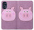 W3269 Pig Cartoon Hard Case and Leather Flip Case For Motorola Moto G 5G (2023)