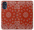 W3355 Bandana Red Pattern Hard Case and Leather Flip Case For Motorola Moto G 5G (2023)