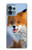 W0417 Fox Hard Case and Leather Flip Case For Motorola Edge+ (2023), X40, X40 Pro, Edge 40 Pro