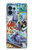 W0588 Wall Graffiti Hard Case and Leather Flip Case For Motorola Edge+ (2023), X40, X40 Pro, Edge 40 Pro