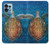 W1249 Blue Sea Turtle Hard Case and Leather Flip Case For Motorola Edge+ (2023), X40, X40 Pro, Edge 40 Pro